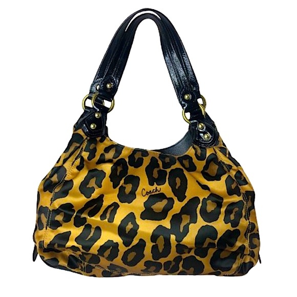 RARE COACH Madison Phoebe Ocelot Triple Pocket Shoulder Bag NWOT - Picture 3 of 17